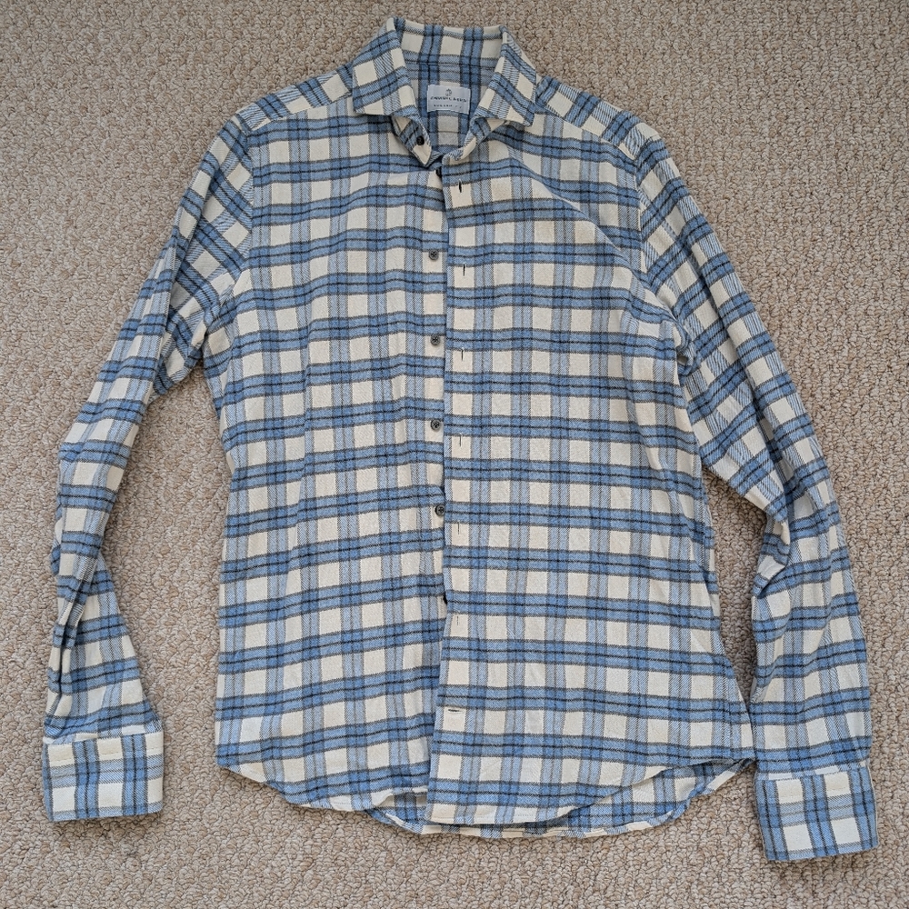 Emanuel Berg Flannel Shirt, Size 15 3/4, NWOT
